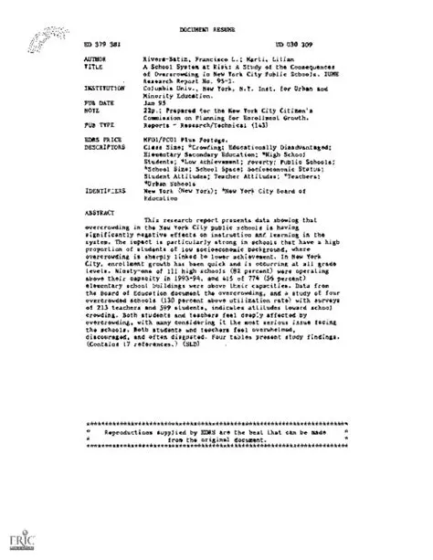 The Consequences of Overcrowding