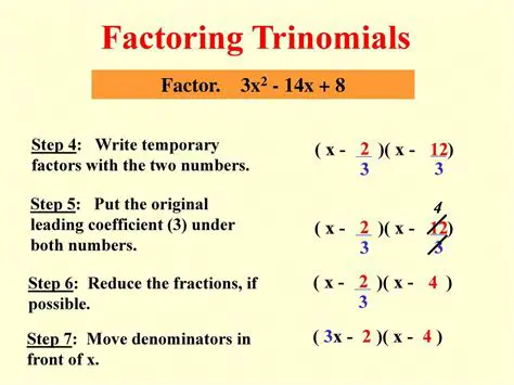 The Correct Format for Factoring a Trinomial