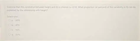 The Correlation Between Height and IQ