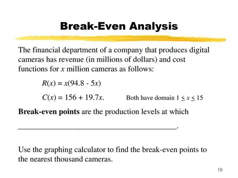 The Cost and Revenue Functions