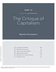 The Critique of Capitalism