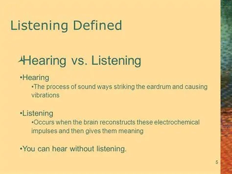 The Definition of Hearing and Listening