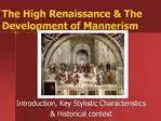 The Development of Mannerism