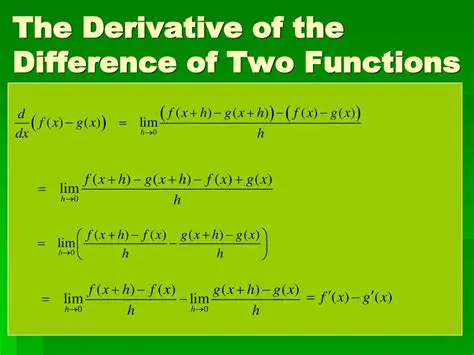 The Difference of Two Functions