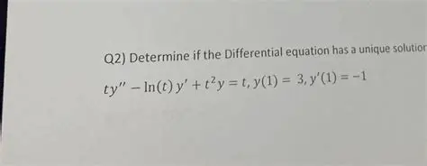 The differential equation has a unique solution