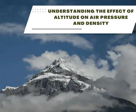 The Effect of Altitude on Air Pressure
