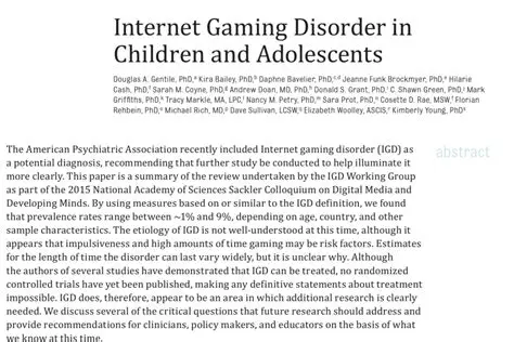 The Effect of Impulsivity on Internet Gaming Disorder in Early Adolescents