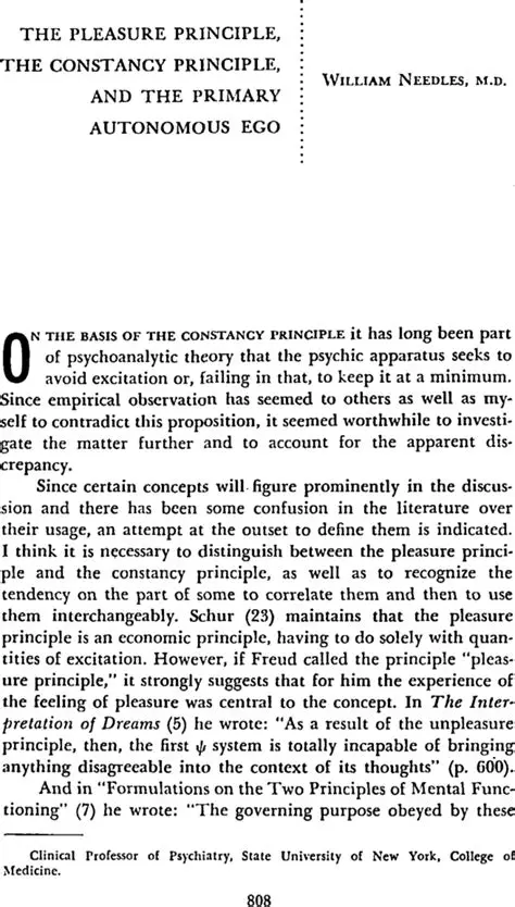 The Ego and the Pleasure Principle