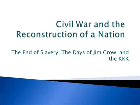The End of Slavery and the Rise of Civil Rights
