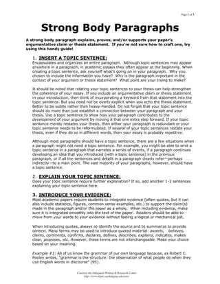 The Essential Components of a Strong Body Paragraph