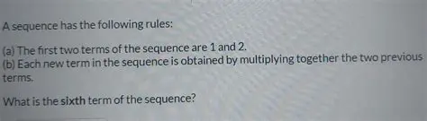 The First Two Terms of the Sequence