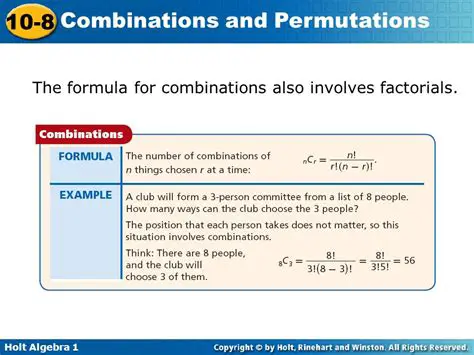 The Formula for Combinations