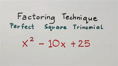 The Formula for Factoring a Perfect Square