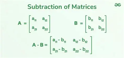 The Formula for Matrix Subtraction