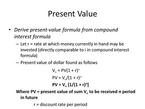 The Formula for Present Value with Compound Interest