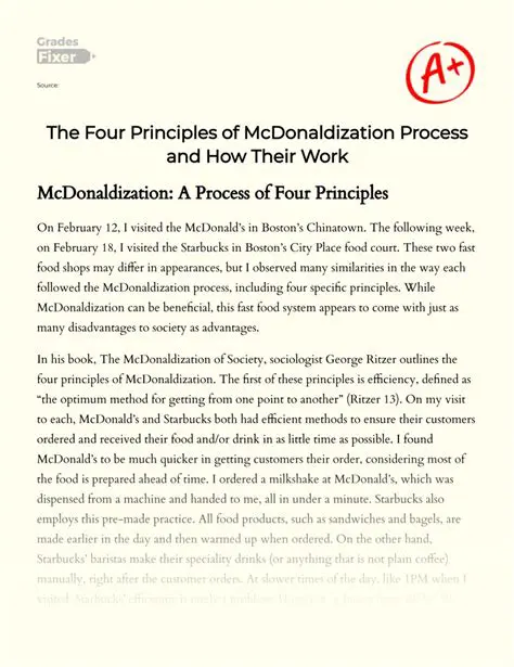 The Four Principles of McDonaldization