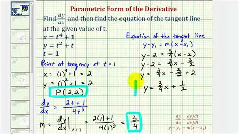 The Given Parametric Equations