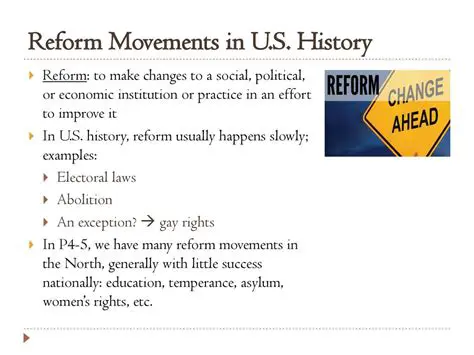 The Growth of Reform Movements