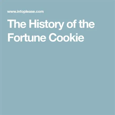 The History of the Fortune Cookie