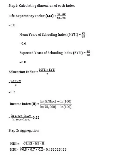 The Human Development Index Formula
