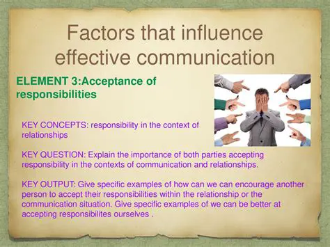 The Importance of Acceptance of Responsibility in Communication