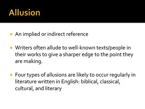 The Importance of Allusions in Literary Works