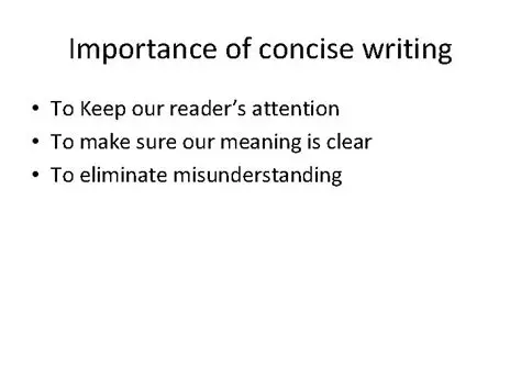 The Importance of Concise Writing