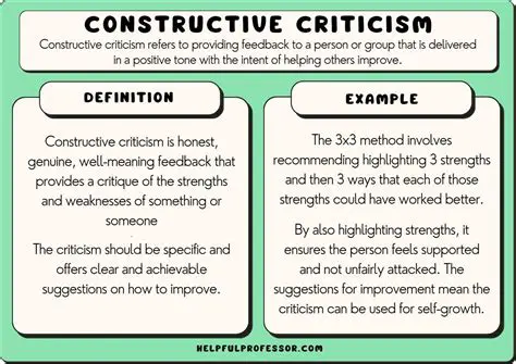 The Importance of Constructive Criticism
