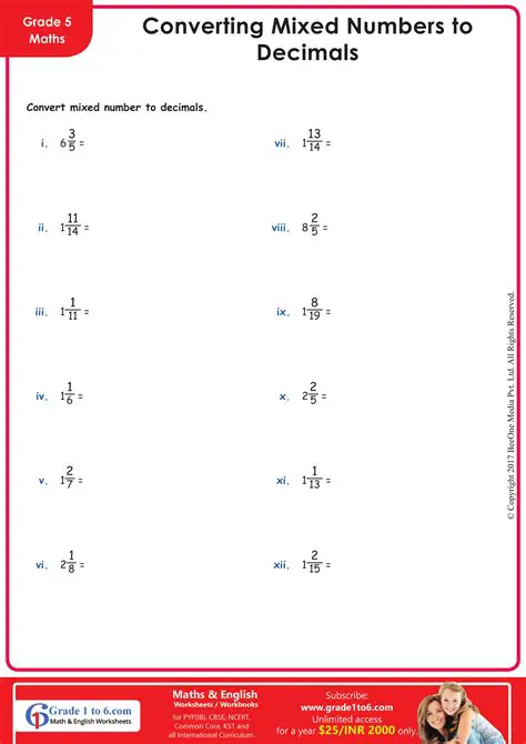 The Importance of Converting Mixed Numbers to Decimal Numbers