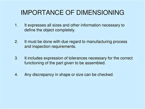 The Importance of Dimensioning
