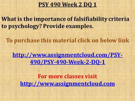 The Importance of Falsifiability