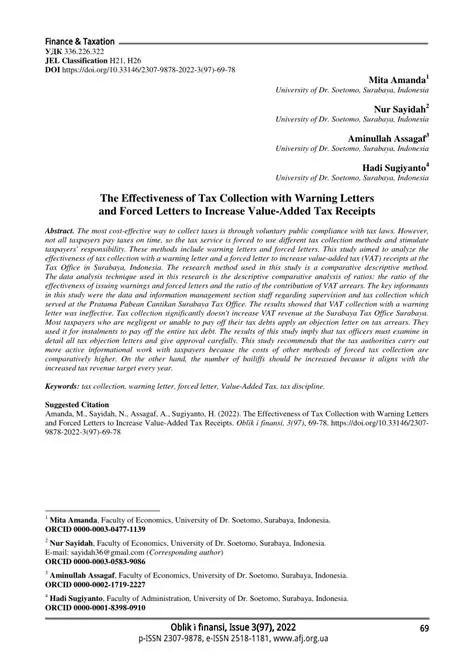 The Importance of Forced Letter in Tax Collection