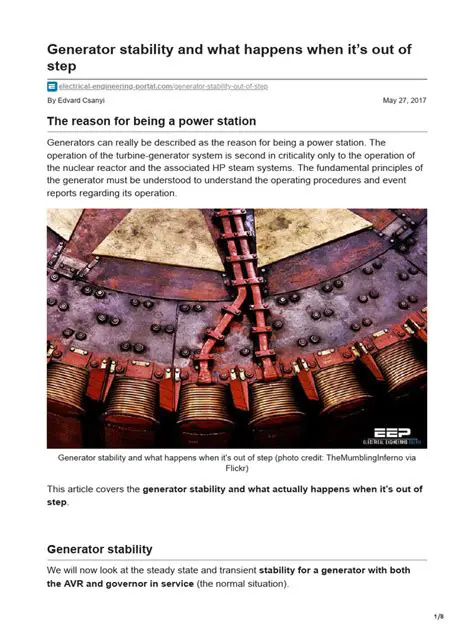 The Importance of Generator Stability