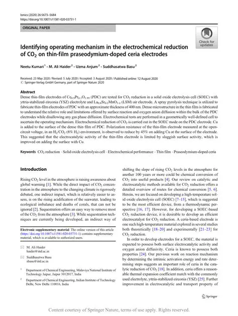 The Importance of Identifying Ceria Electrodes