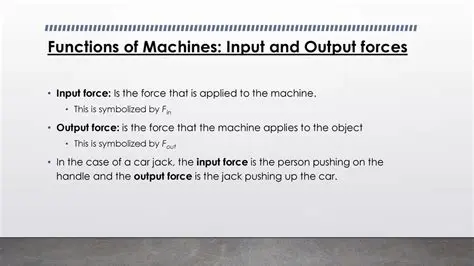 The Importance of Input and Output Forces