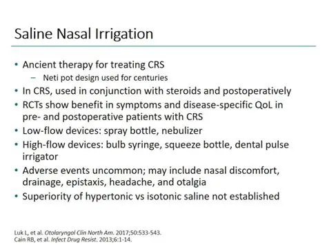 The Importance of Nasal Irrigation in Chronic Rhinosinusitis