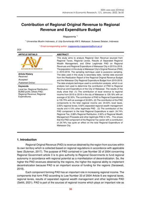 The Importance of PAD in Regional Revenue