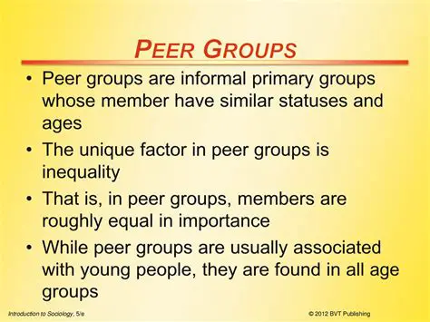 The Importance of Peer Groups