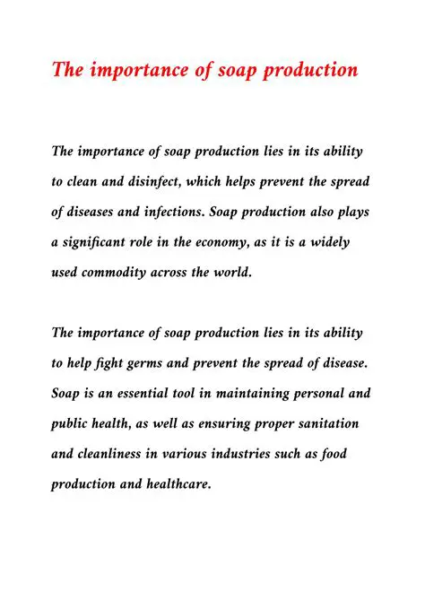 The Importance of Soap in Daily Life