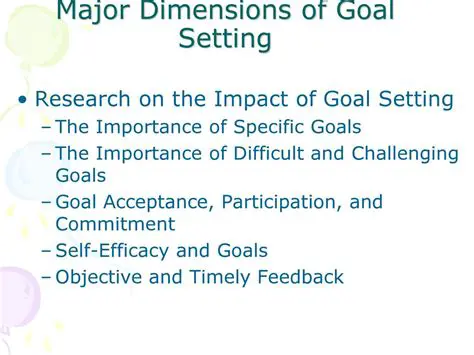 The Importance of Specific Goals
