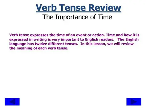 The Importance of Verb Tense