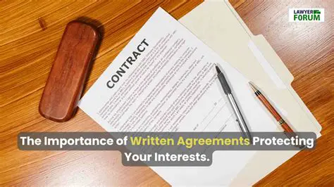 The Importance of Written Work Agreements