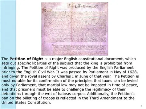 The Influence of the Petition of Rights on the US Constitution
