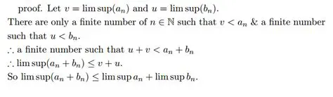 The Introduction of Limsup