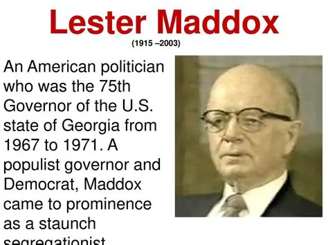 The Legacy of Lester Maddox