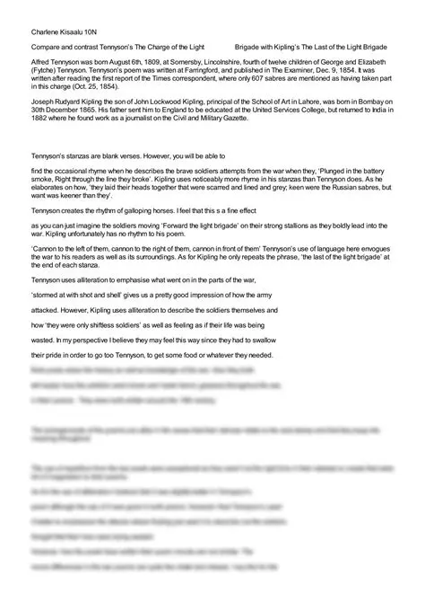 The Legacy of Tennyson and Kipling