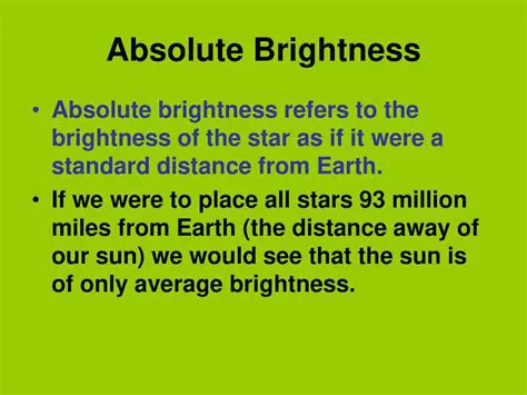 The Main Sequence and Absolute Brightness
