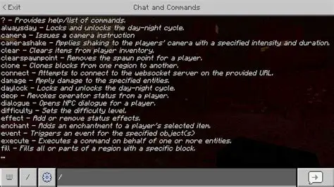 The Need for a Chat Commands Info Menu Tab