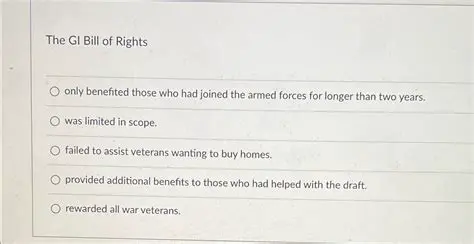 The Need for the GI Bill of Rights