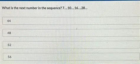 The Next Number in the Sequence